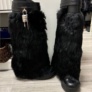 Givenchy Black Fur Winter Boots